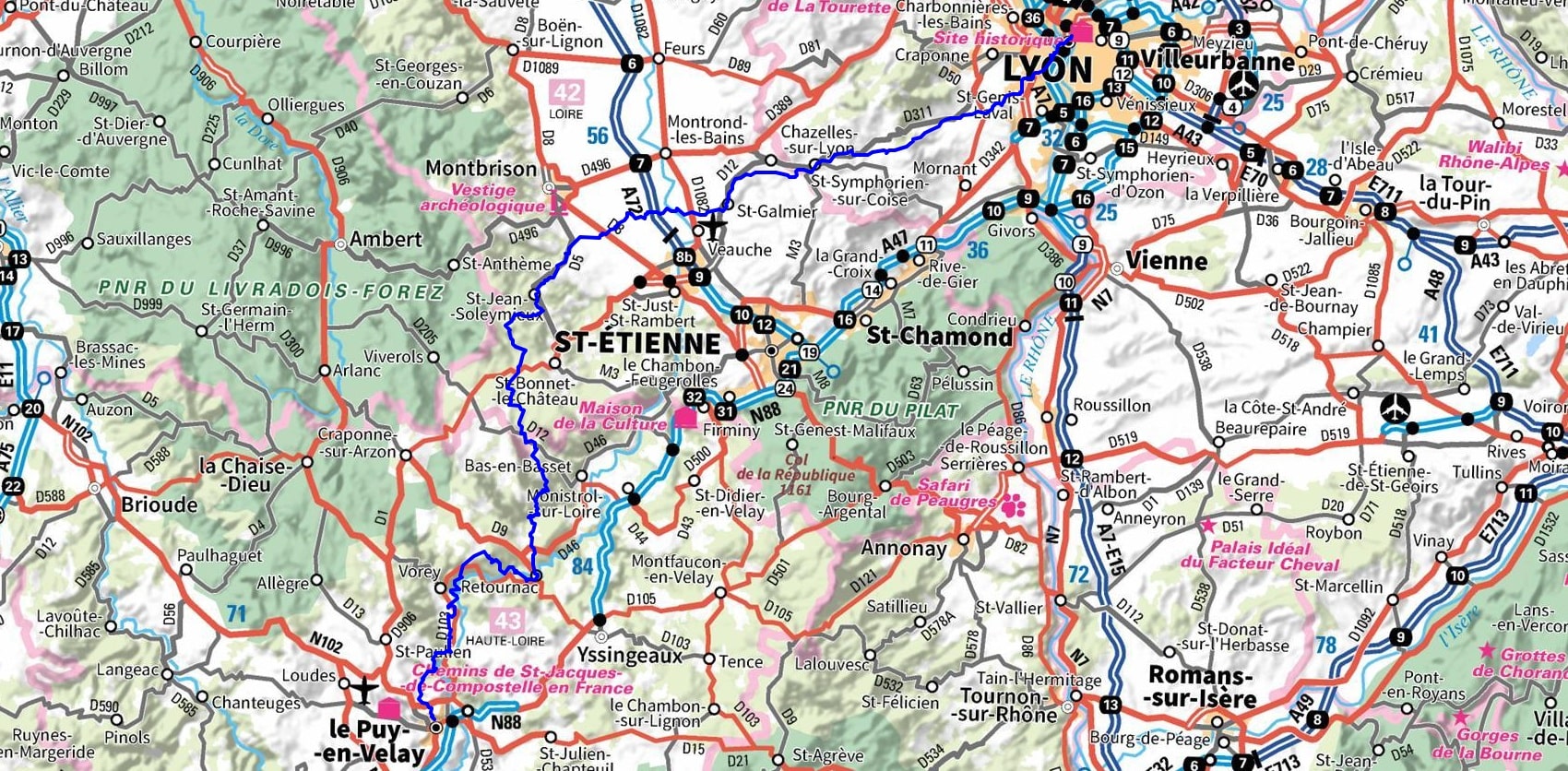 GR®765 EAST Hiking from Lyon (Rhone) to Puy-en-Velay (Haute-Loire) 1