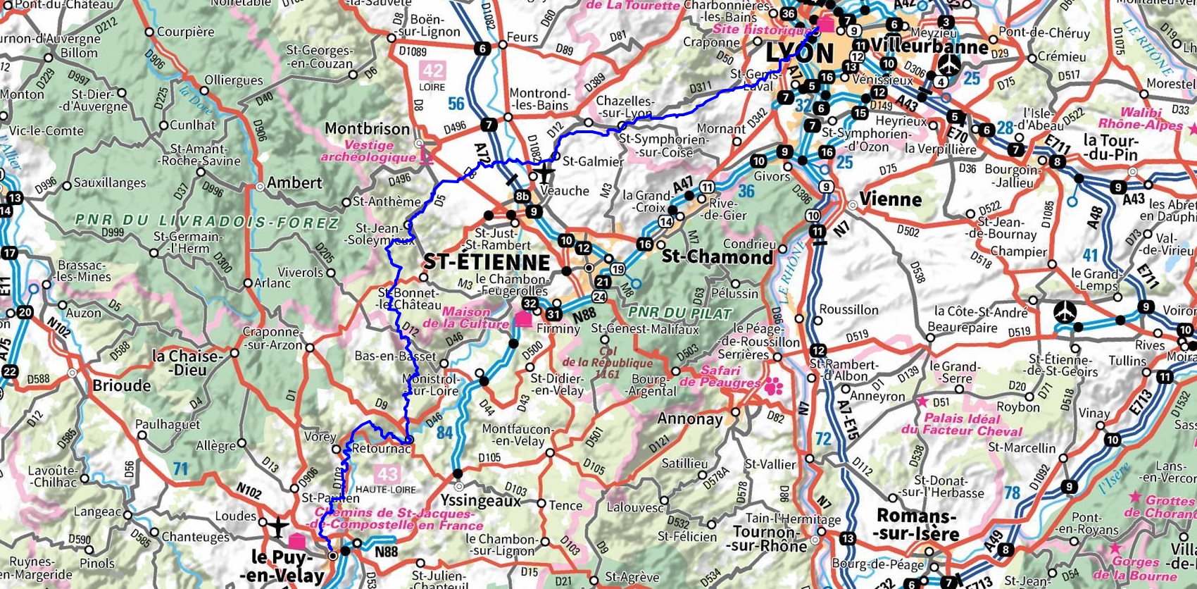 GR®765 EST Randonnée de Lyon (Rhône) à St-Georges-Haute-Ville (Loire) 1