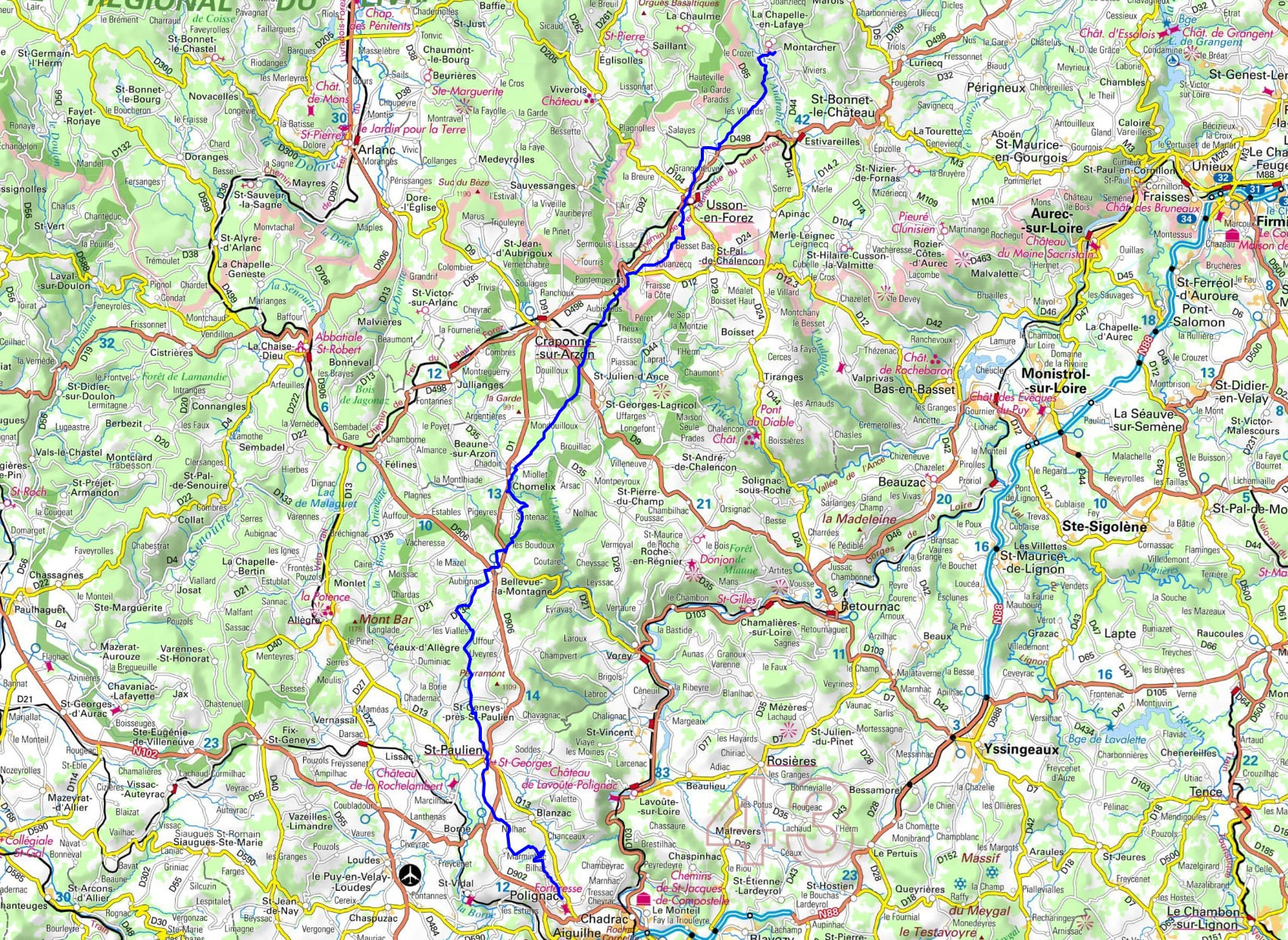 IGN Map GR765 WEST