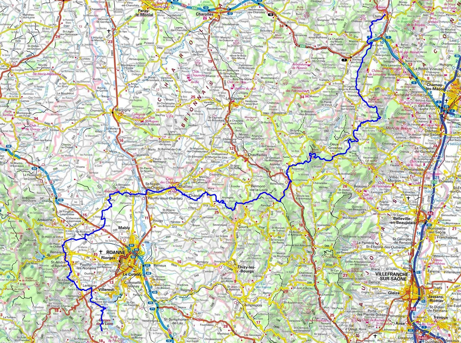GR®765 Randonnée de Cluny (Saône-et-Loire) à Bully (Loire) 1