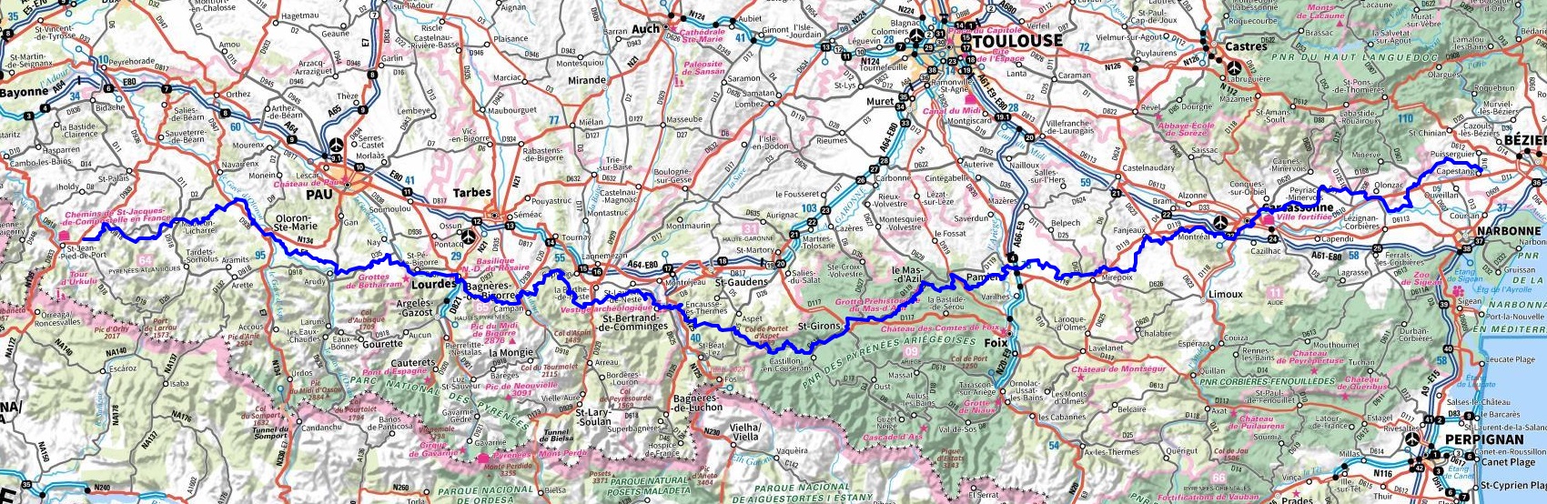 GR78 Hiking from Capestang (Hérault) to Oihantzarre Pass (Pyrenees-Atlantiques) 1