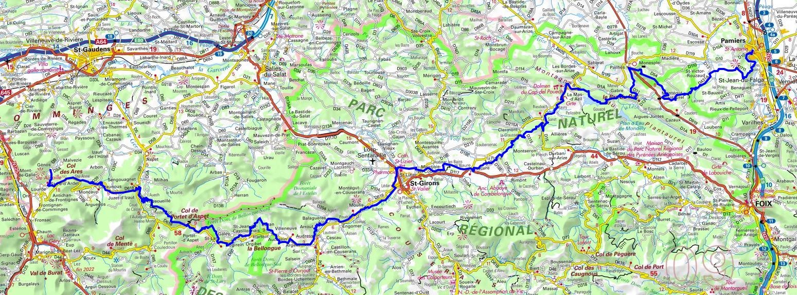 GR78 Hiking from Pamiers (Ariege) to Genos (Hautes-Pyrenees) 1