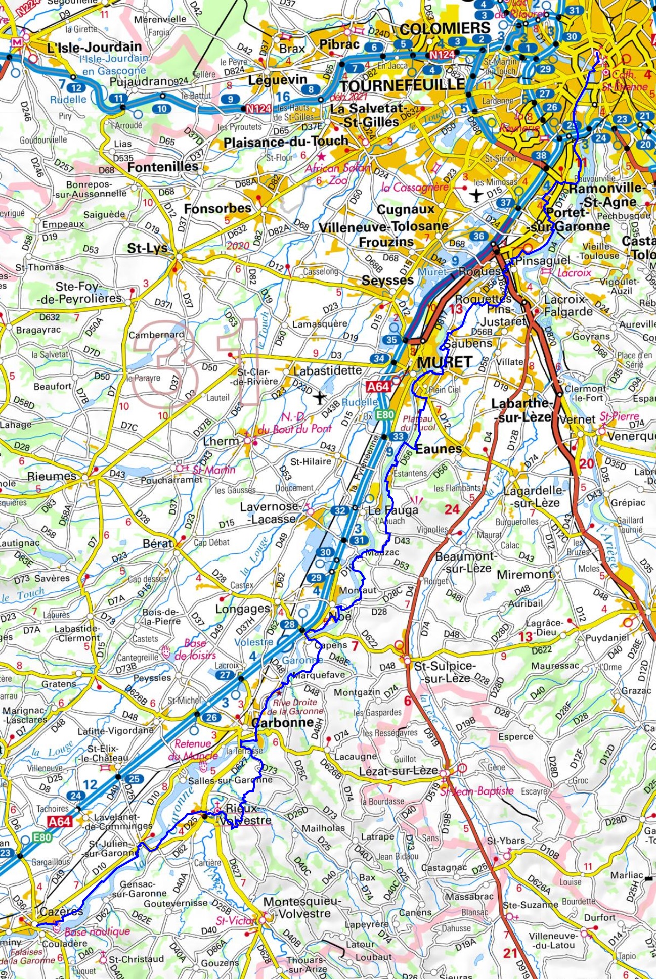 GR861 Via Garona From Toulouse to Cazeres (Haute-Garonne) 1