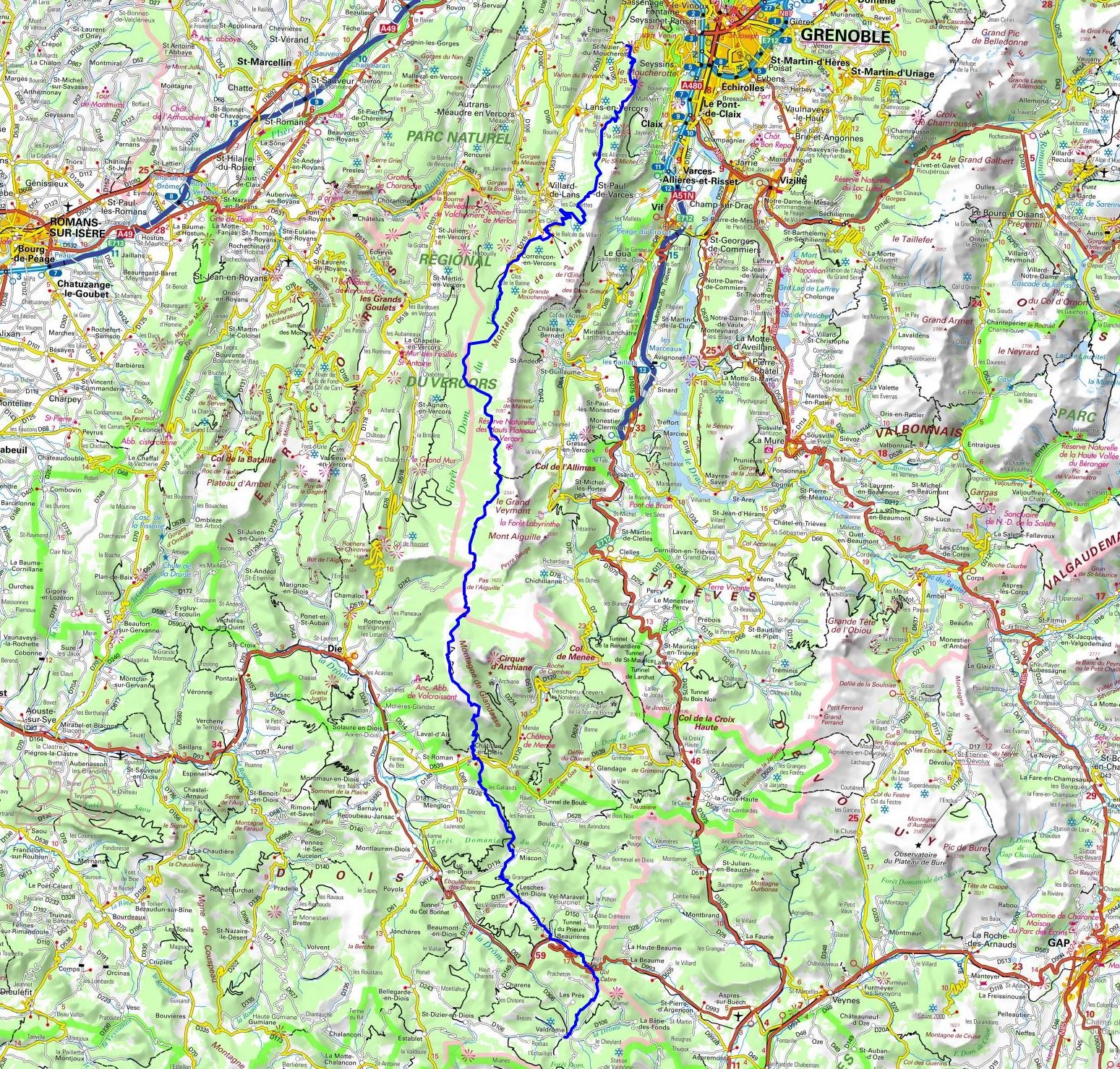 GR91 Hiking from St-Nizier-du-Moucherotte (Isere) to Valdrome (Drome) 1