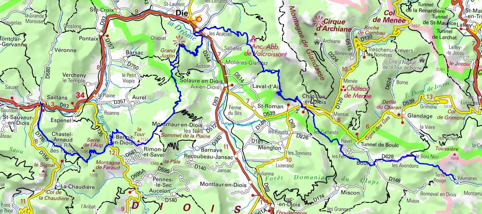 GR95 Hiking from Saillans to Lus-la-Croix-Haute (Drome) 1