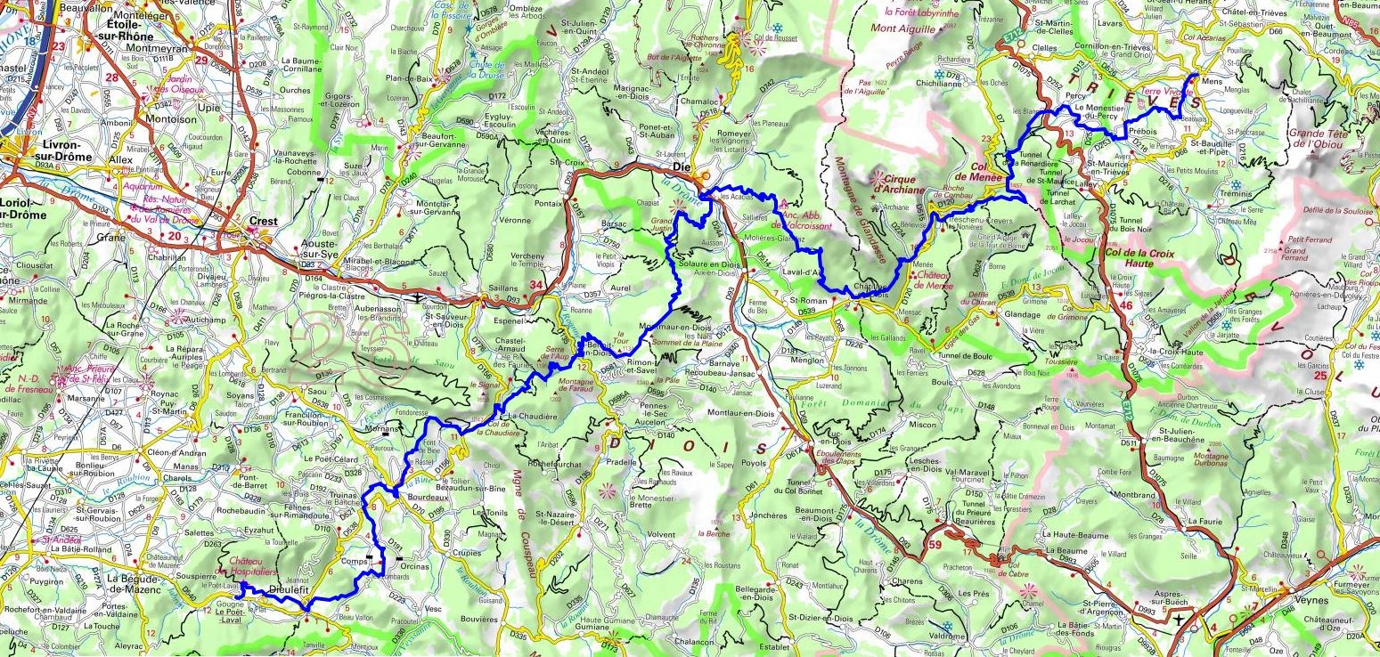GR965 Hiking from Poët-Laval (Drome) to Mens (Isere) 1