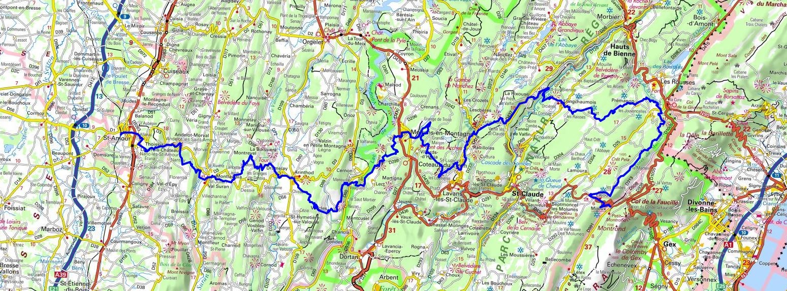 GR9 Randonnée de St Amour (Jura) à Mijoux (Ain) 1