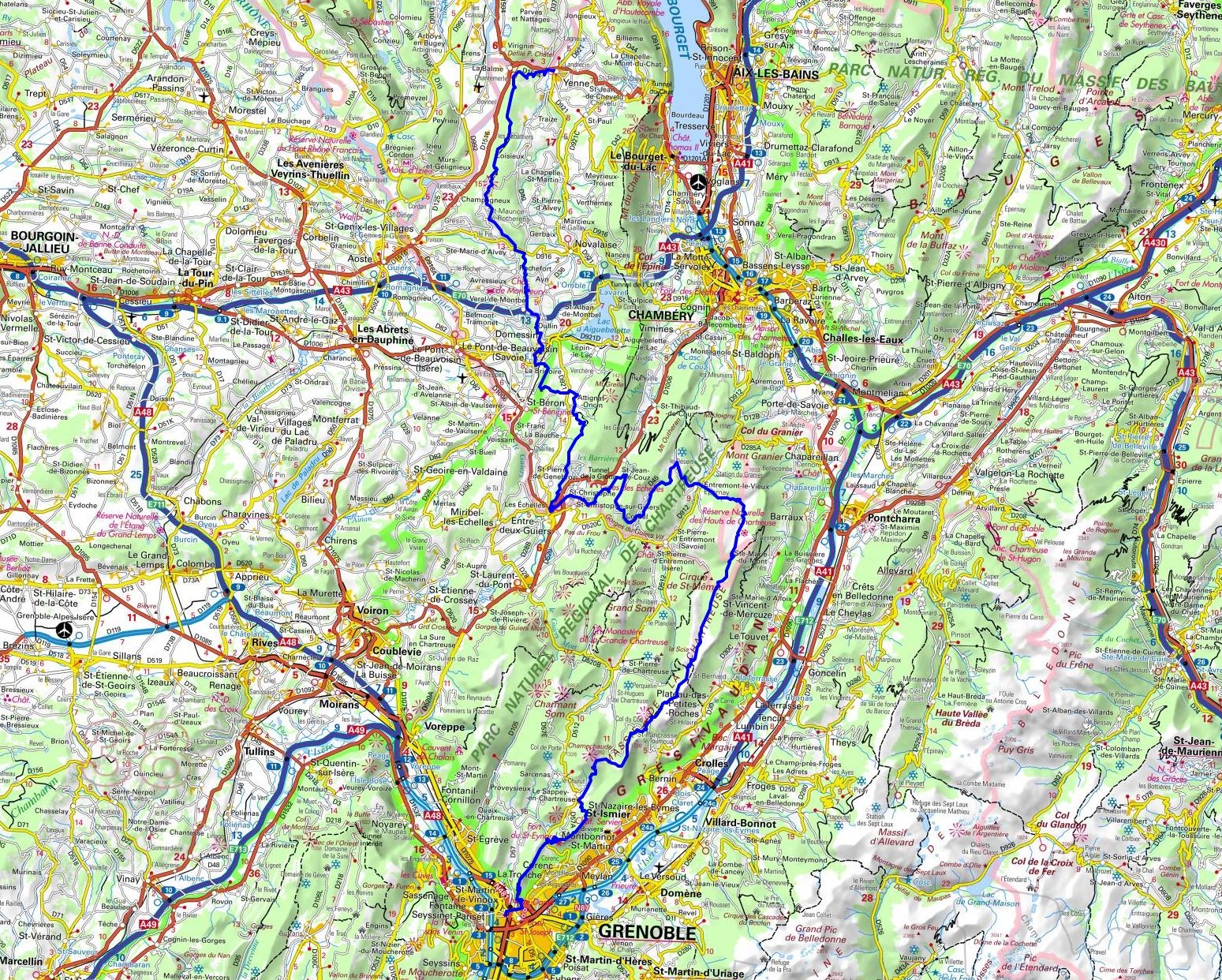 GR9 Hiking from Yenne (Savoie) to Grenoble (Isere) 1
