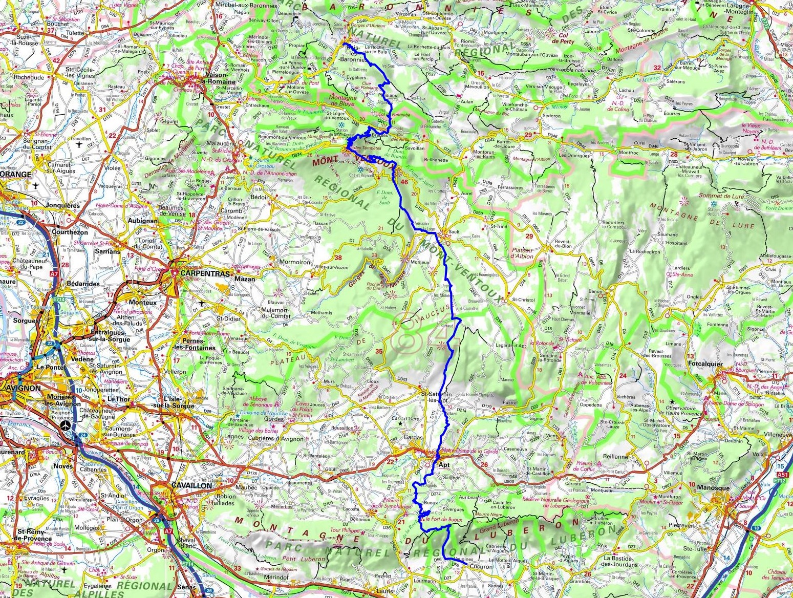 GR9 Hiking from Buis-les-Baronnies (Drome) to Cucuron (Vaucluse) 1