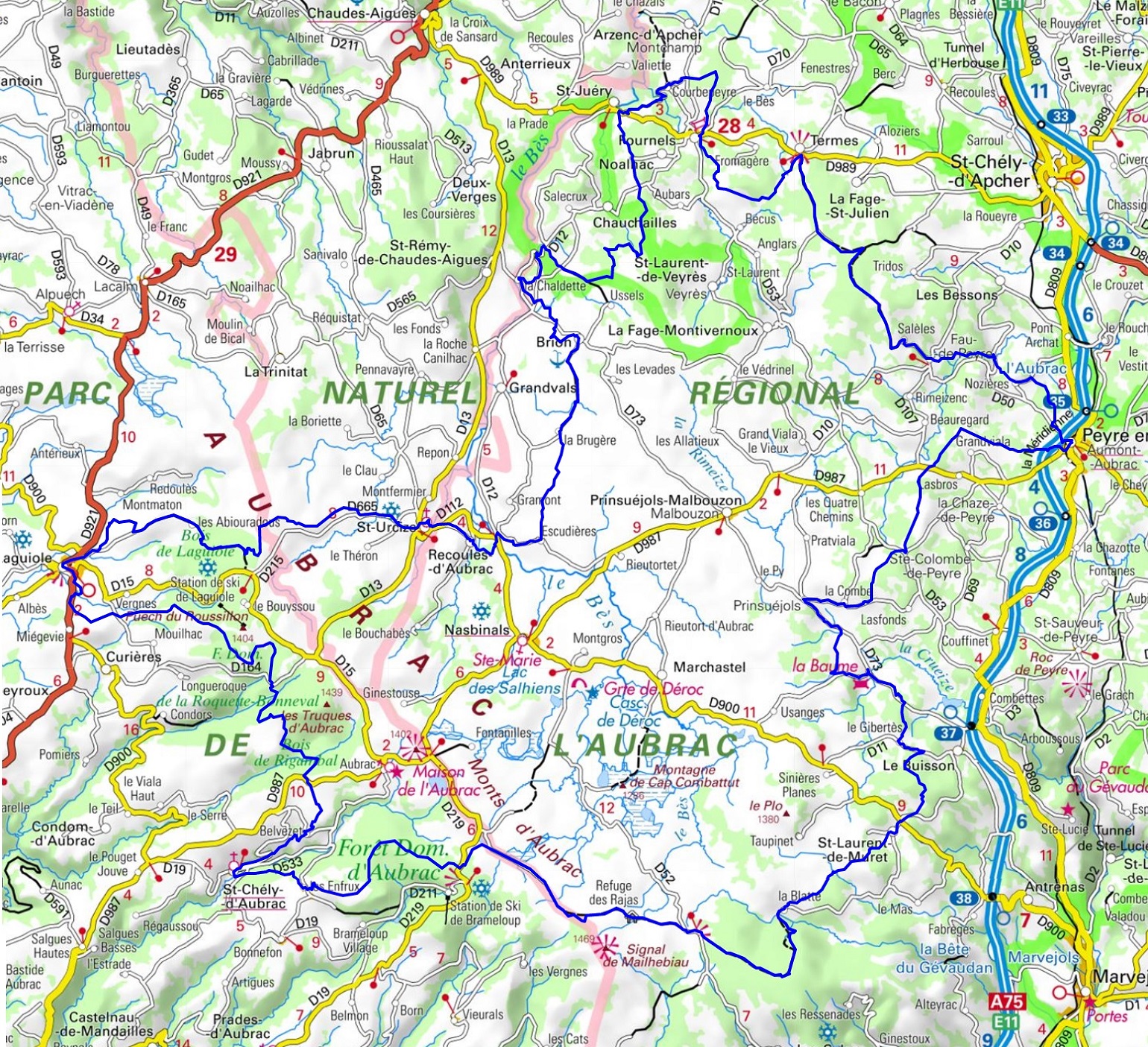 Hiking around Monts Aubrac (Lozere-Aveyron-Cantal) 1