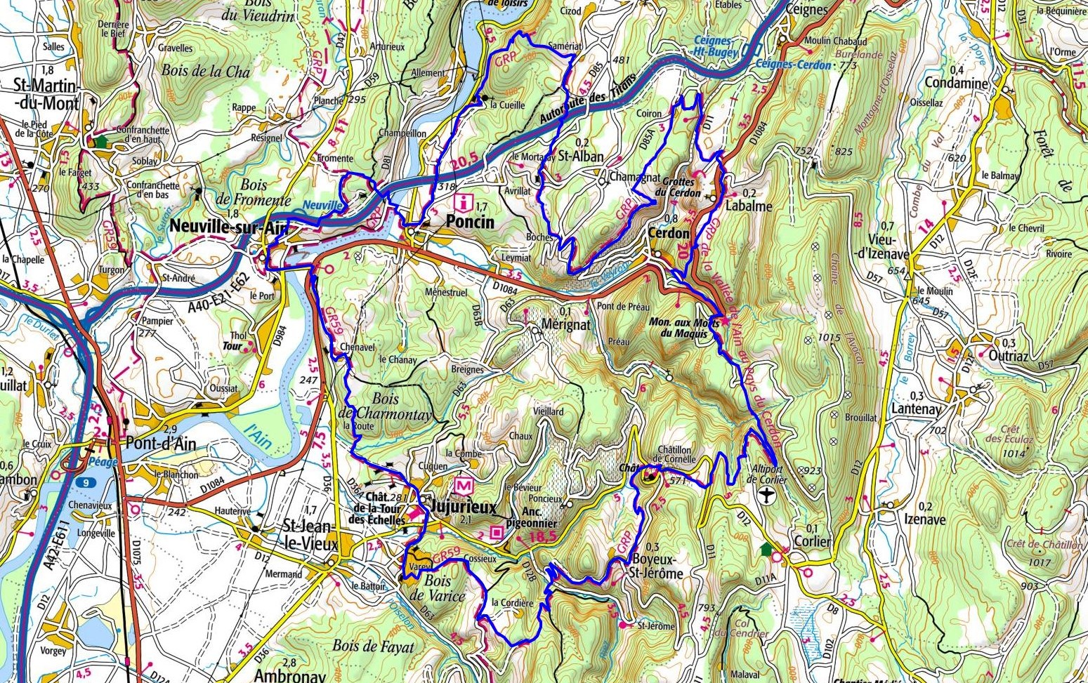 Randonnée autour de la vallée de l'Ain au Pays de Cerdon (Ain) 1