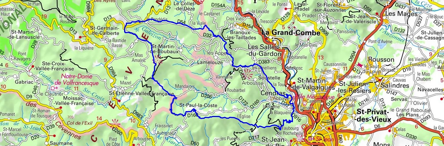 Hiking around the Valley of Galeizon (Gard-Lozere) 1