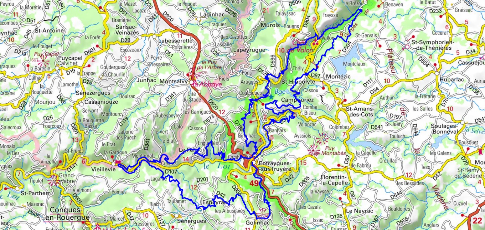 Randonnée autour au pays d'Entraygues sur Lo Camin d'Olt (Aveyron) 1