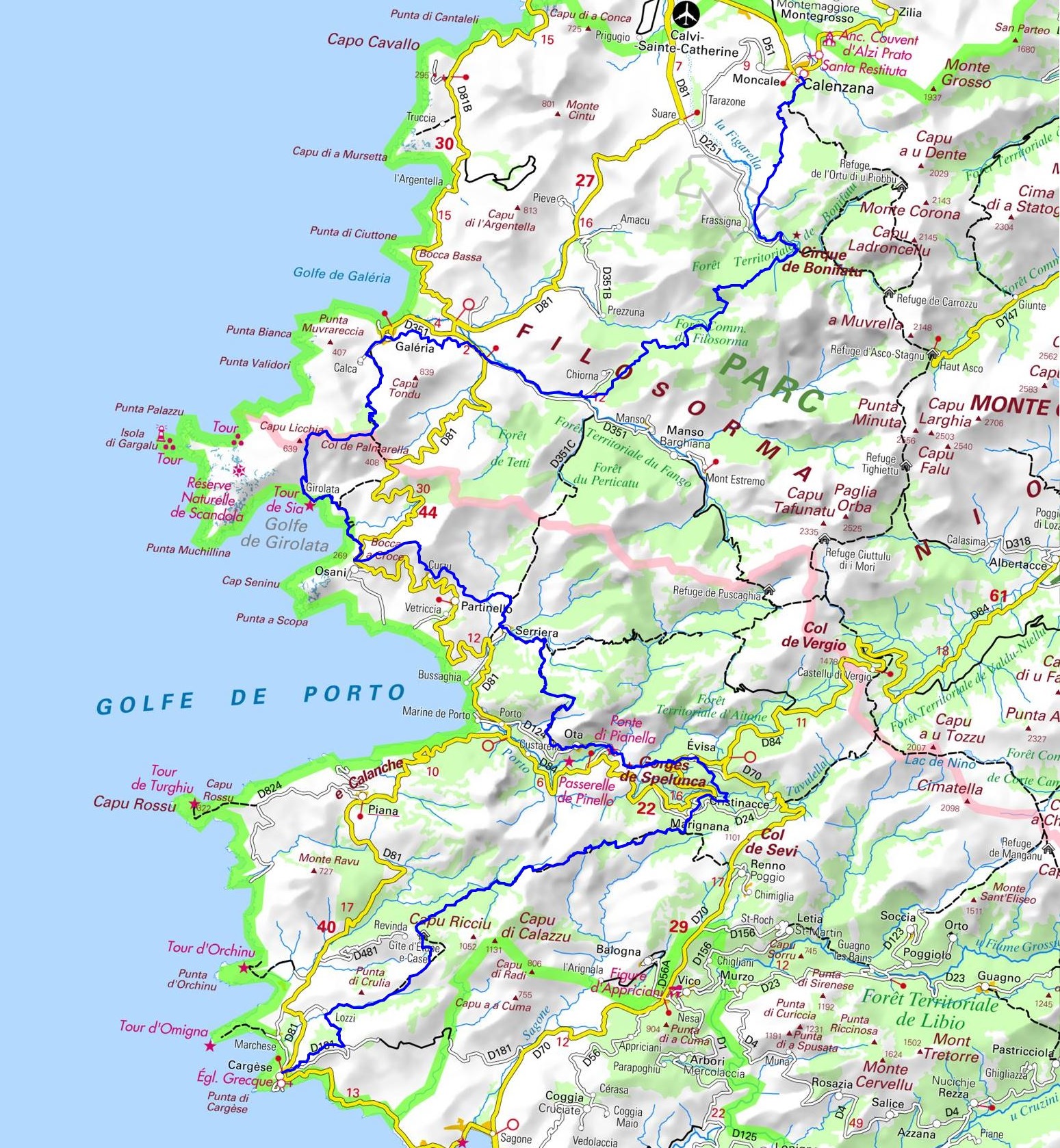 Mare e Monti Hiking Calenzana (Upper-Corsica) from Cargese (South-Corsica) 1