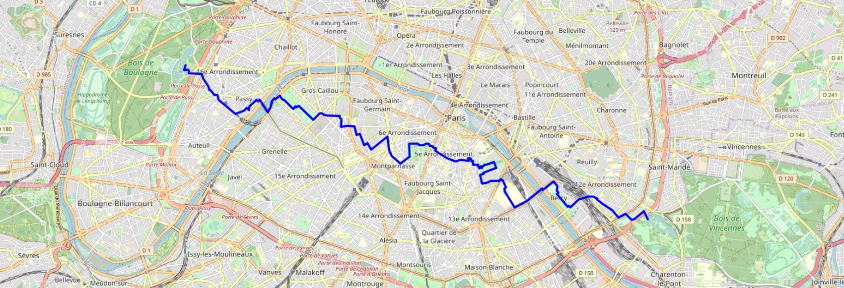 Hiking in Paris from Bois de Boulogne to Bois de Vincennes 1