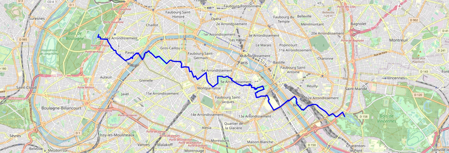 Hiking in Paris from Bois de Boulogne to Bois de Vincennes 1