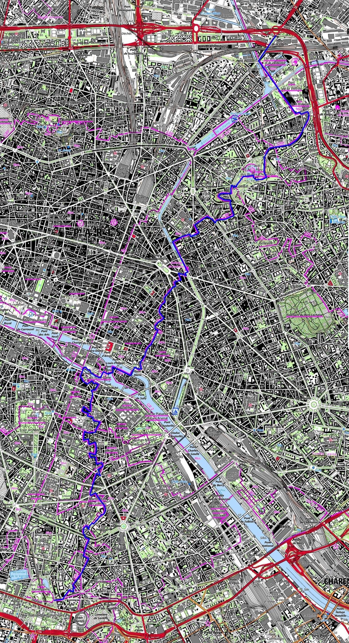 Walking across Paris from Porte de la Villette to Parc Montsouris 1