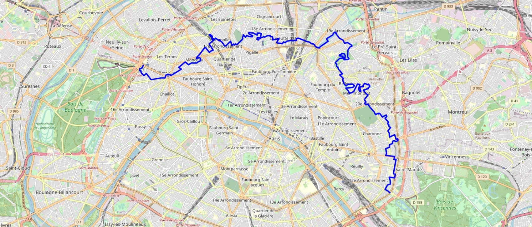 Randonnée à travers Paris de la Porte Maillot à la Porte Dorée 1