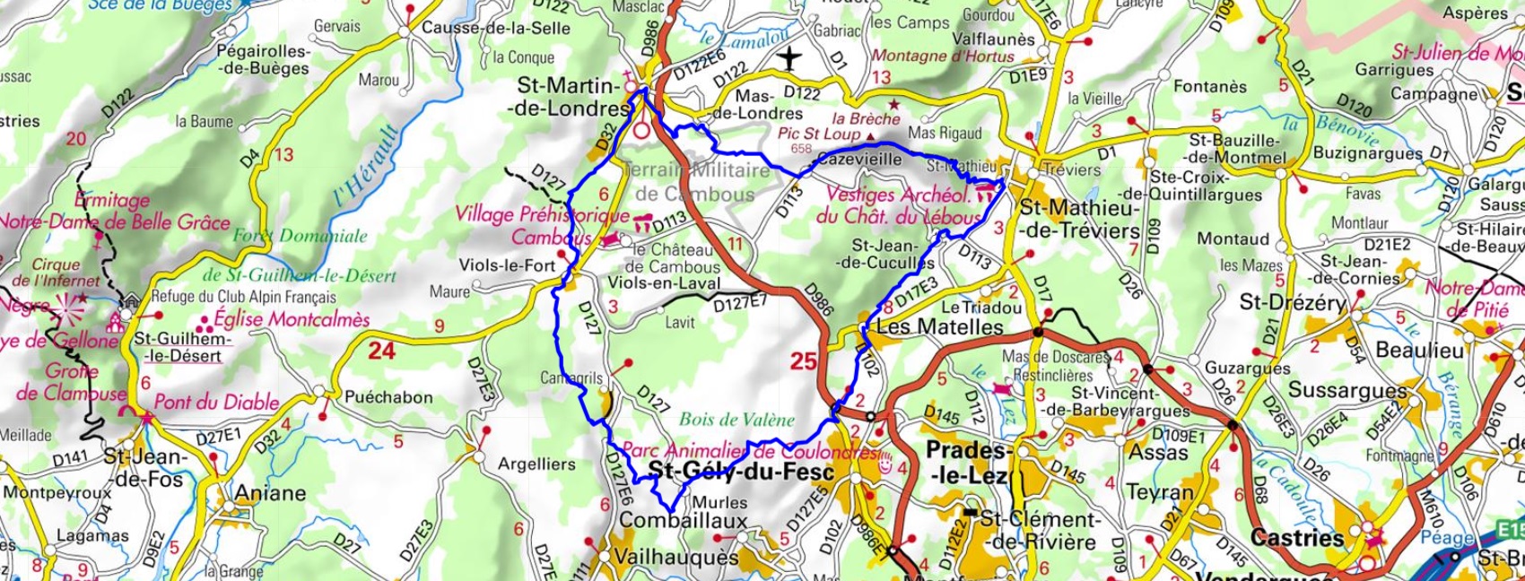 Hiking around Grand Pic St-Loup through villages (Herault) 1