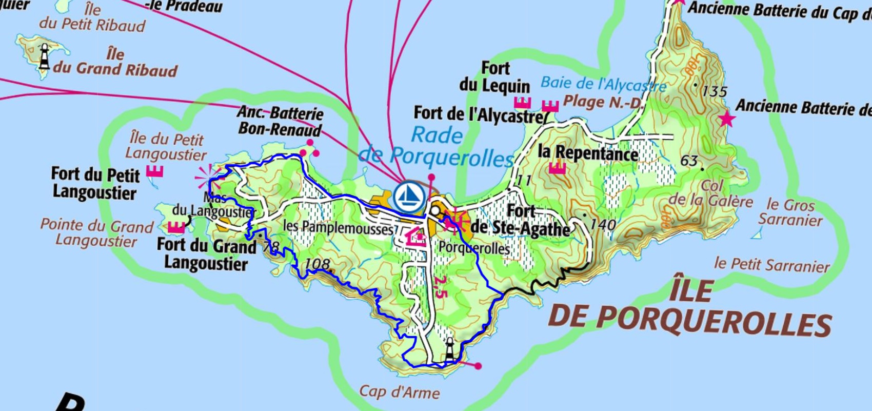 Randonnée autour de l'île de Porquerolles (Var) 1
