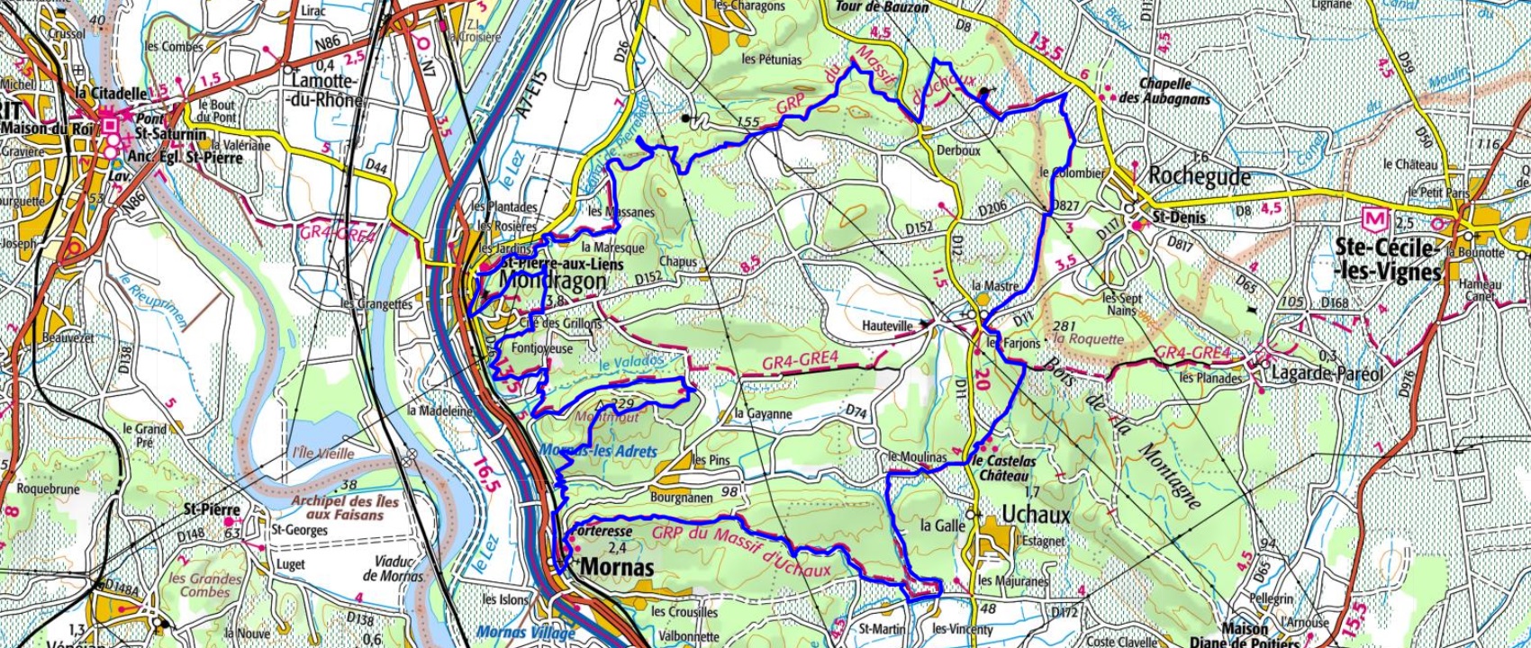 Randonnée autour du Massif d'Uchaux (Vaucluse) 1