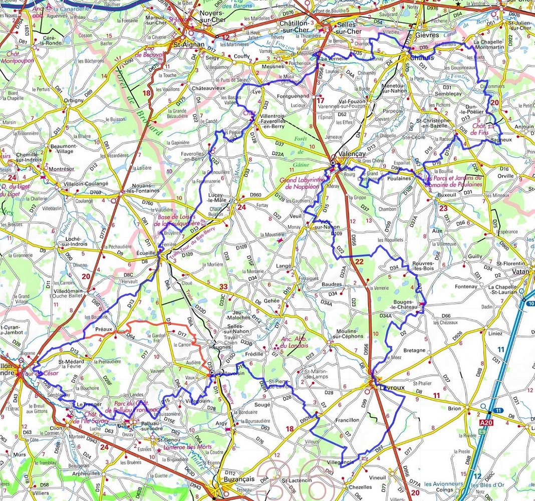 Hiking on the Tour of Pays de Valençay (Indre, Loir-et-Cher) 1