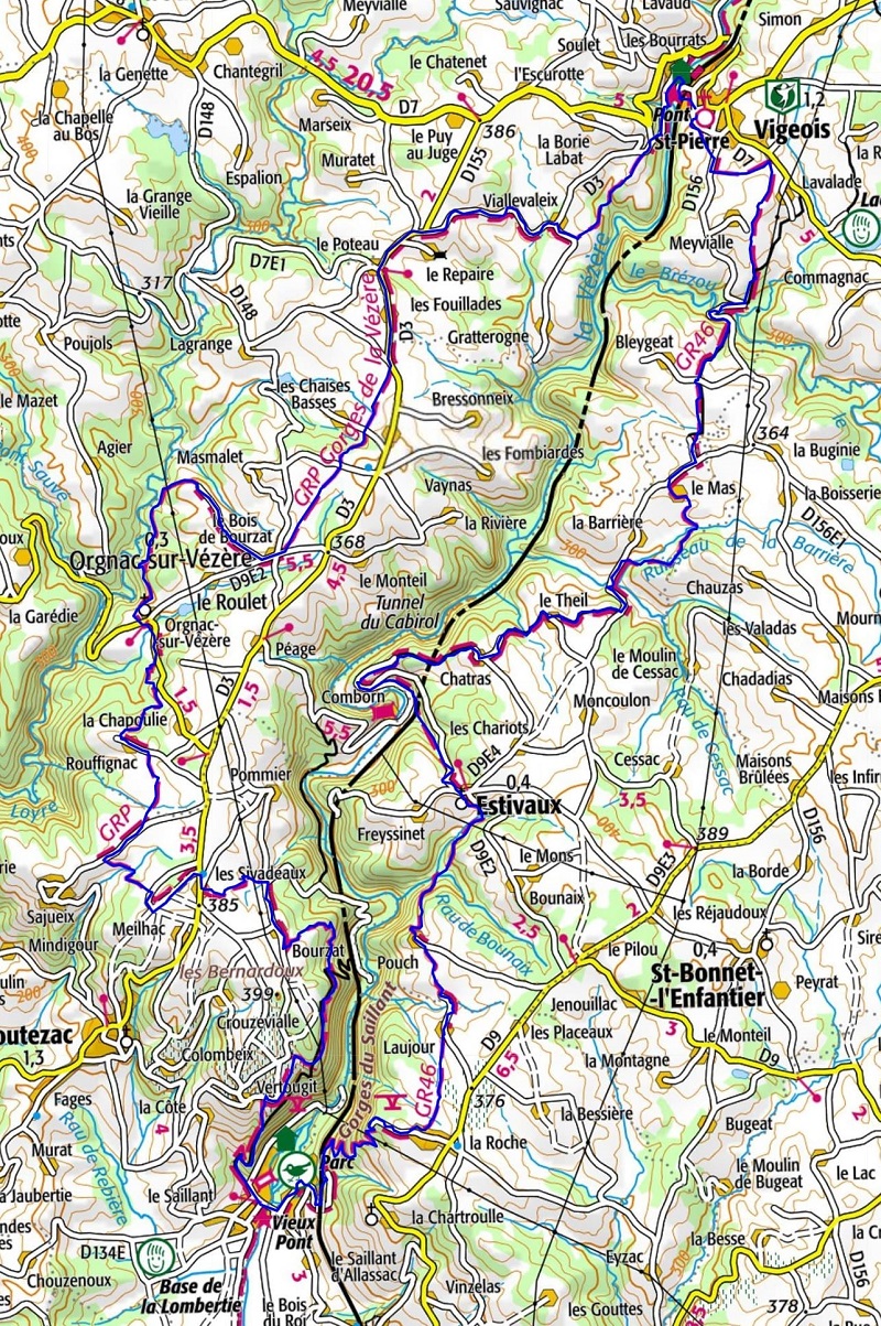 Hiking on the Tour of Vezere river (Correze) 1
