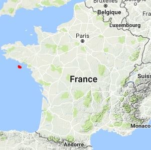 belle île en mer carte de france