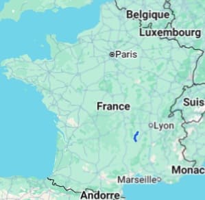 GR765 WEST on the map of France