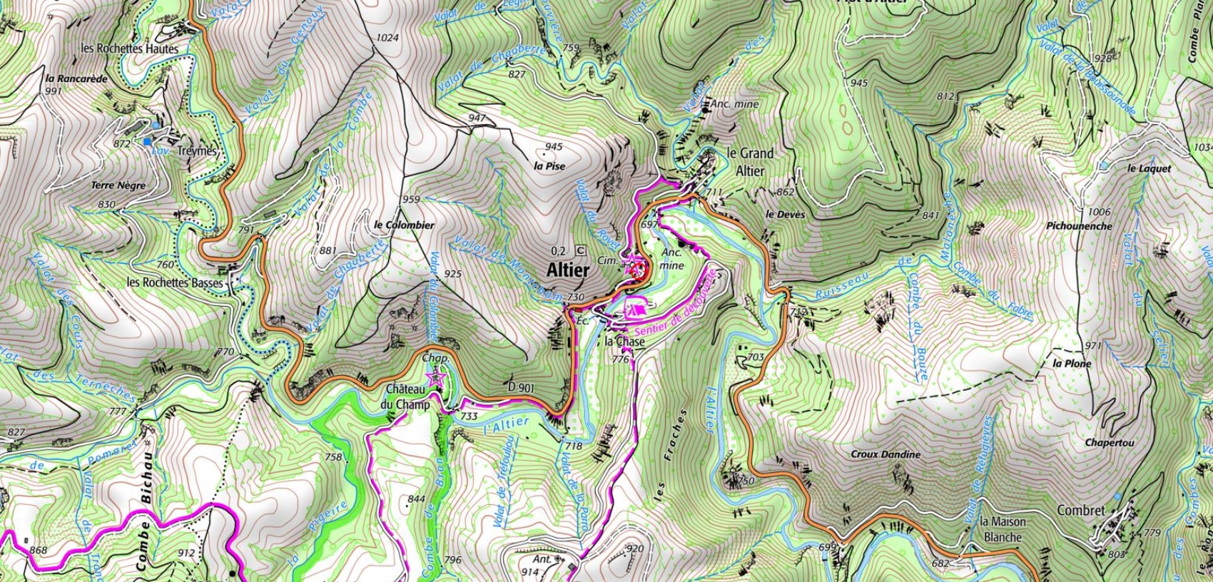 Plan de Altier en Lozère