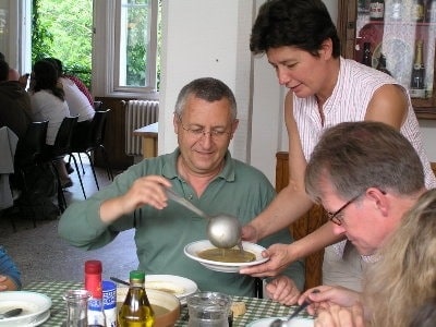 La table d'hôtes et la soupe maison