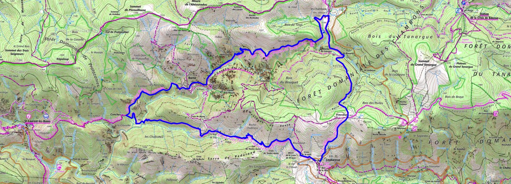 IGN Randonnée de 16,5km à Loubaresse